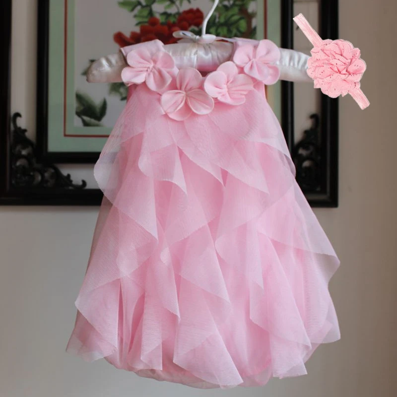 Robe bébé fille mousseline de soie été 1 an anniversaire vêtements
