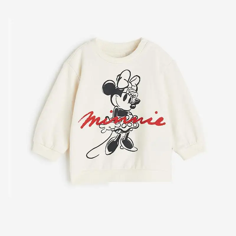 Sweatshirt bébé Minnie Mouse en coton doux design décontracté idéal
