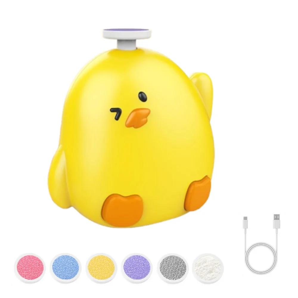 Coupeongles électrique pour bébé en forme de poussin design animé jaune antiserrage portable sécuritaire acces