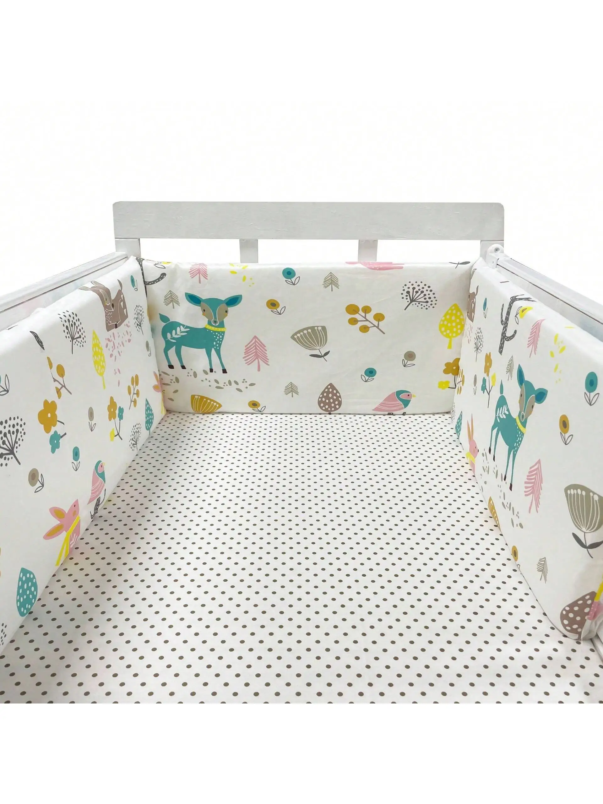 Coussin de sécurité pour lit bébé parechocs en coton décoration chambre enfant nouveauné lit berceau motifs an