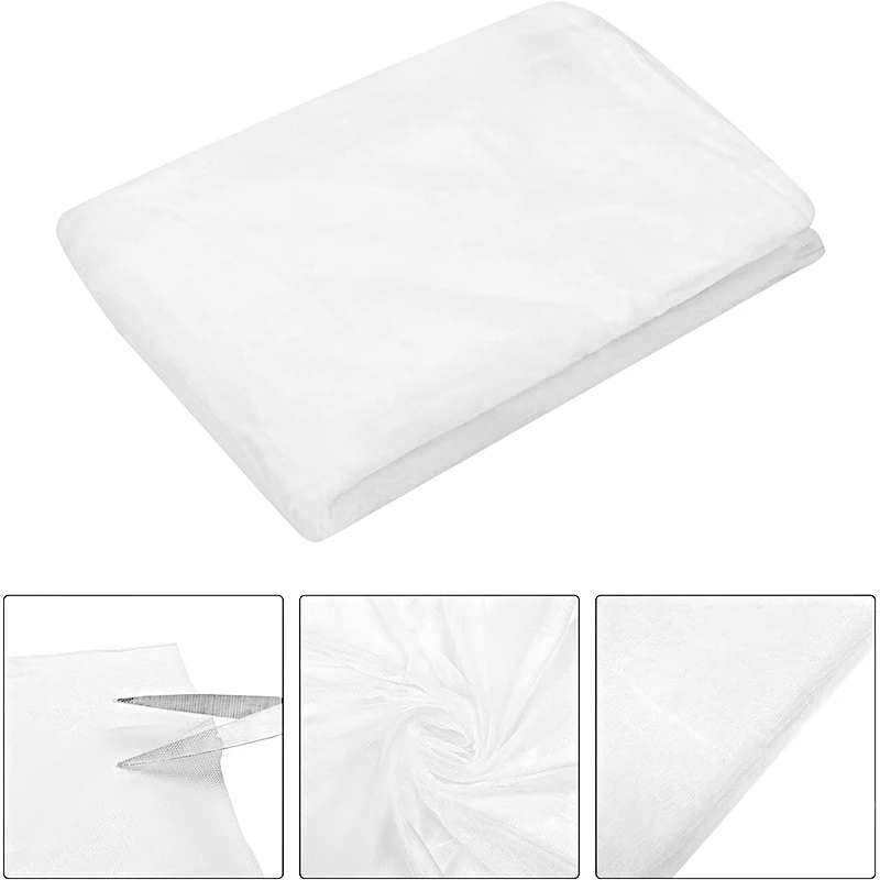 Rouleau de moustiquaire multifonctionnel en tissu léger protection antipoussière intérieur et extérieur blanc