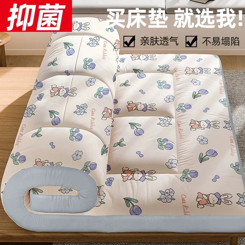 Tatami Matelas Confortable Dormitorat Étudiant Simple Fibre de Soja Doux Rembourrage Usage Maison Lit Double S