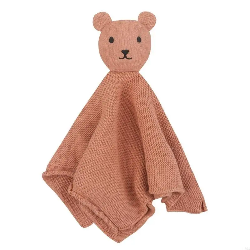 Couverture ours réconfortante en coton pour bébé doudou peluche pour nourrisson jouet apaisant en tissu doux s