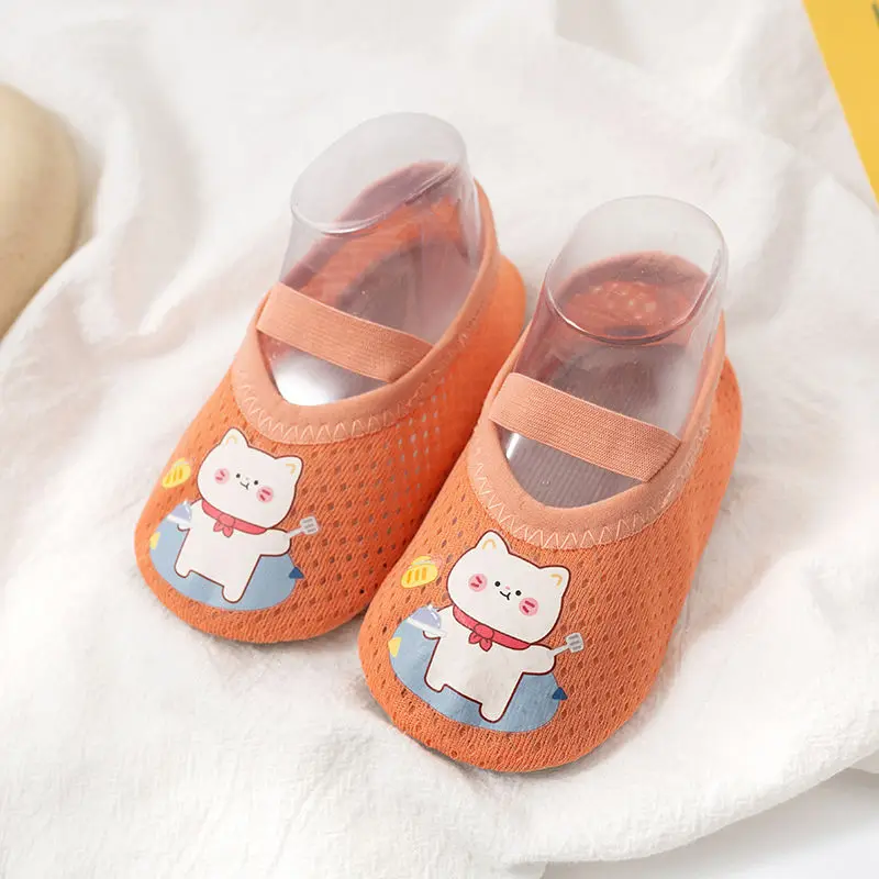 Chaussons bébé intérieur style animal orange chat pour 036 mois confort