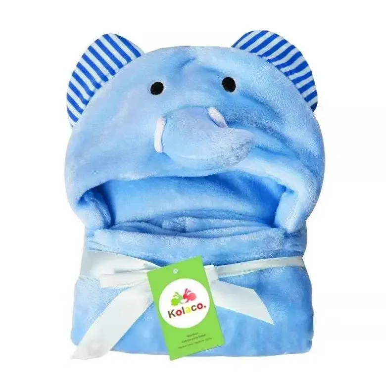 Cape à capuche éléphant bébé serviette de bain couverture microfibre douce confort sécurité poussette accessoi