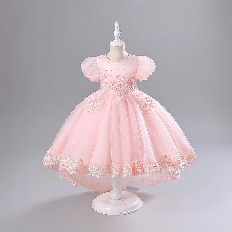 Robe de soirée princesse pour enfants robe formelle en tulle robe d'anniversaire traînante occasion festive st