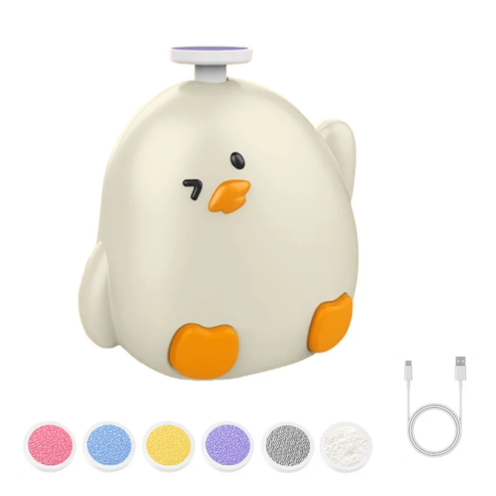 Coupeongles électrique pour enfant design poulet silencieux portable 6 têtes de meulage ABS安全 beige
