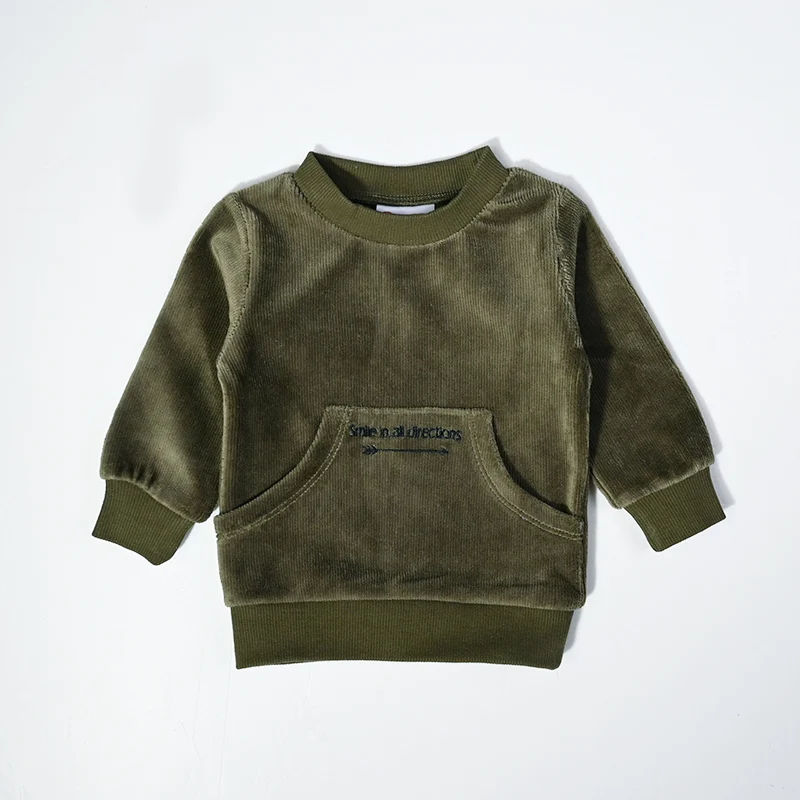 Ensemble familial en velours côtelé à manches longues pour filles et garçons, chemise décontractée pour bébé,
