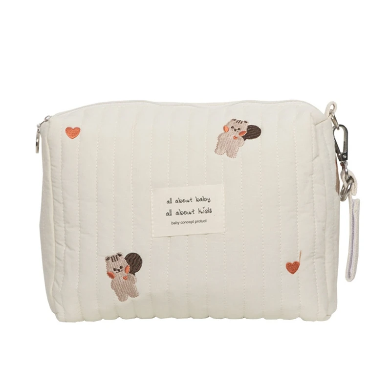 Organisateur bébé en tissu rembourré motifs animaux fermeture éclair poignée sac à langer pour poussette maman