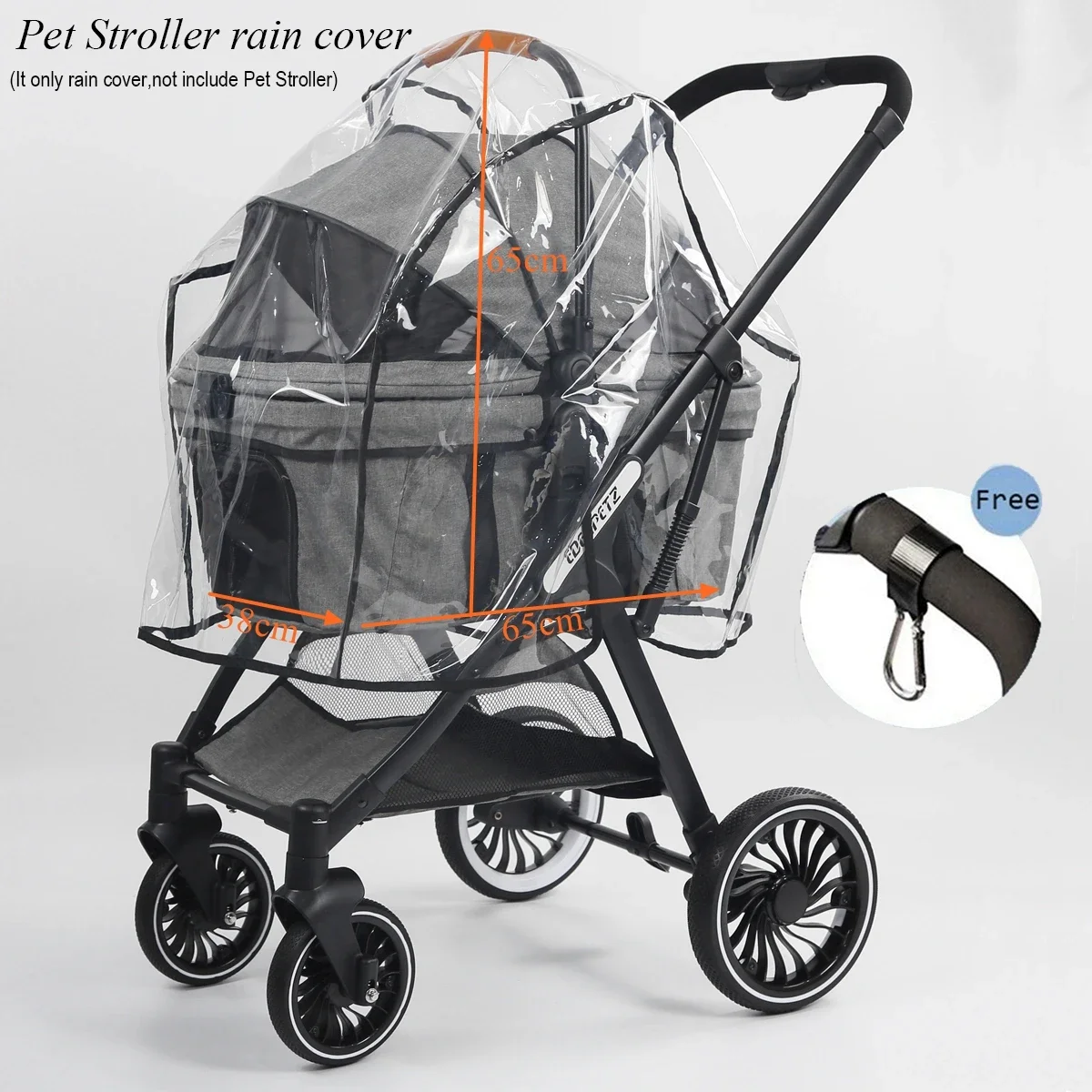 Couverture de pluie pour poussette bébé accessoire haute qualité universel transparent protège des intempéries