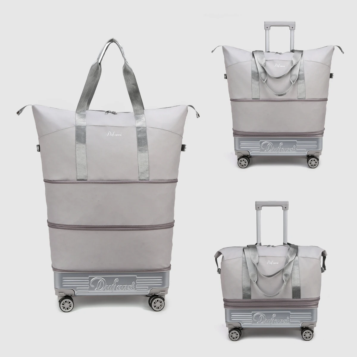Sac à bagages à poulie universel valise pliable sac à roulettes léger grande capacité sac de voyage pour bébé 