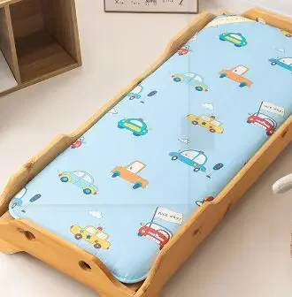 Matelas bébé 120x60 cm coton mignon voiture motifs lit bébé confortable