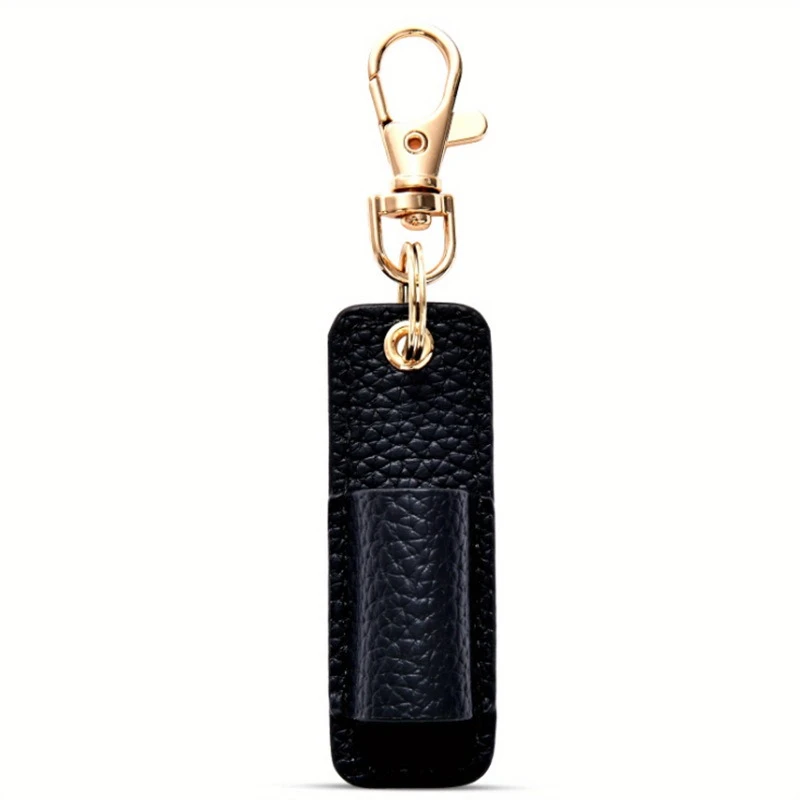 Porteclés cuir texture épuré clip métal doré portabilité design moderne élégance durabilité