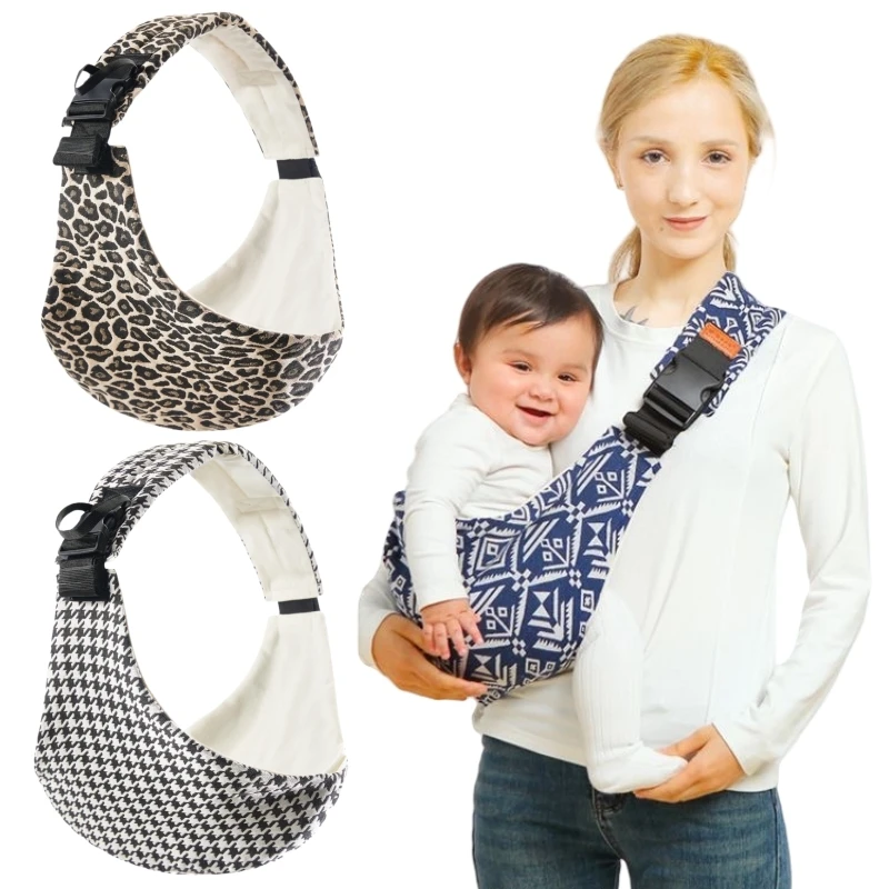 Portebébé épaule motif léopard sling bébé confortable transport sécurisé 02 ans design moderne matériau coton