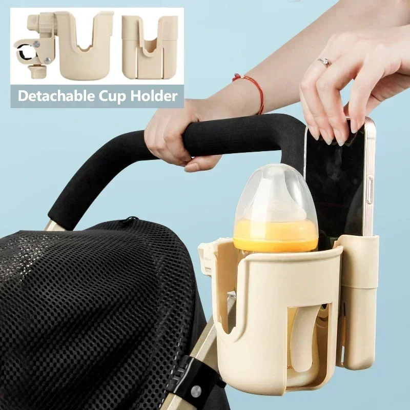 Support téléphone portable poussette bébé portegobelet détachable antiglisse compatible bouteilles et smartpho