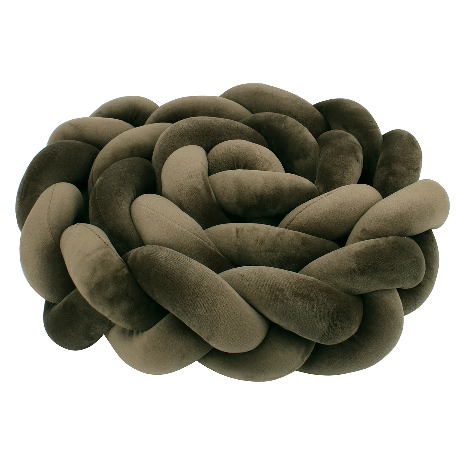 Coussin de protection pour lit bébé tressé à la main en velours design