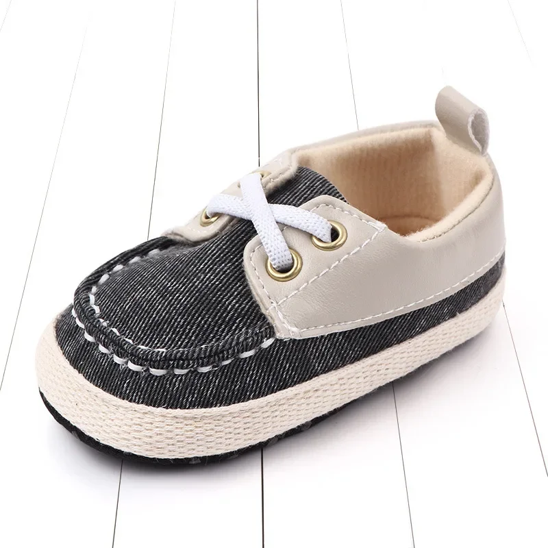 Chaussures bébé garçon fille 018 mois baskets cheville antidérapantes mocassins berceau premiers pas denim sim