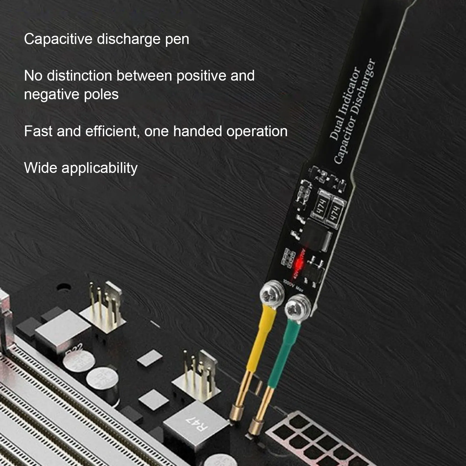 Stylo de décharge de condensateur portable espacement réglable affichage LED AC DC outil de réparation électro