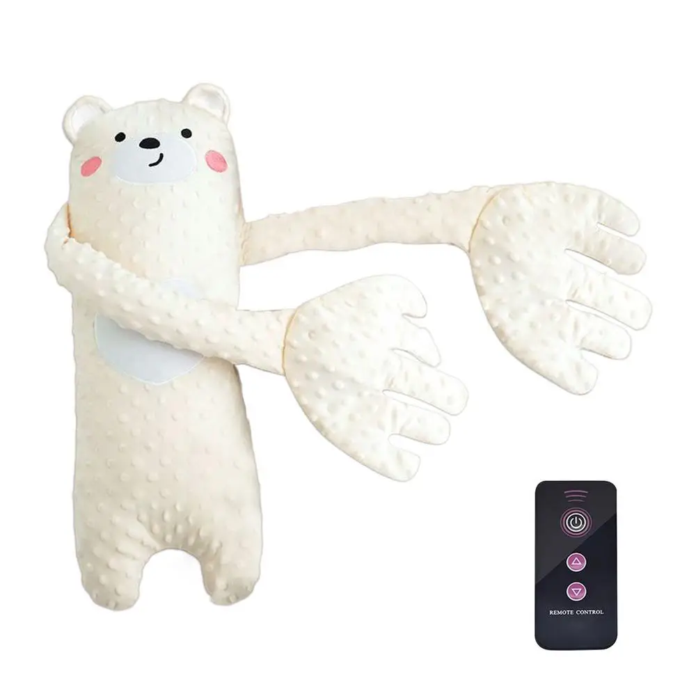 Coussin de sommeil électrique pour bébé doudou en peluche en forme d'ours télécommande confort et relaxation o