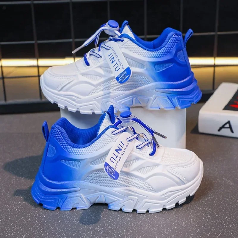 Chaussures de sport souples pour enfants baskets de course en maille respirante à la mode pour garçons et fill