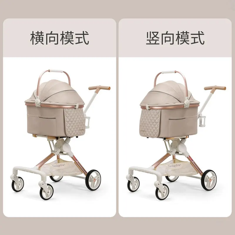 Poussette de voyage légère et respirante pour chiens chats et chiots pliable et inversée accessoire pour anima
