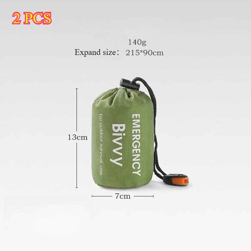 Sac de couchage d'urgence pour bébé bivvy sac de survie imperméable compact portable 2 pièces qualité premium 