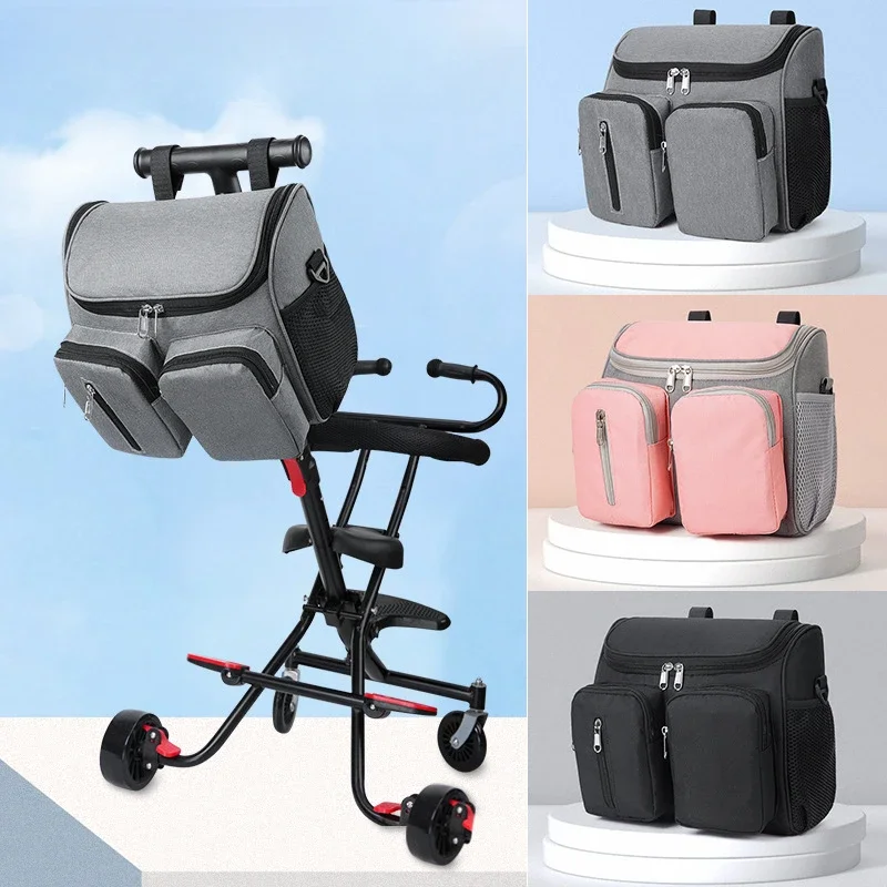 Sac suspendu poussette bébé rangement portable couches grande capacité multiple poches sac maman bouteilles Co