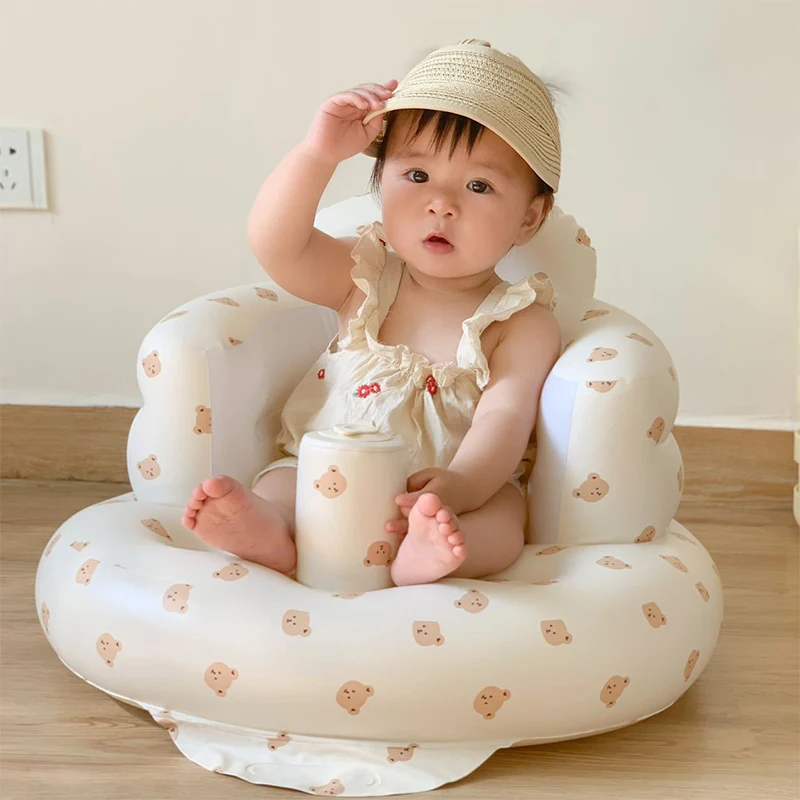 Chaise de bain pour bébé multifonctionnelle canapé gonflable portable pliable sécuritaire haute qualité PVC de