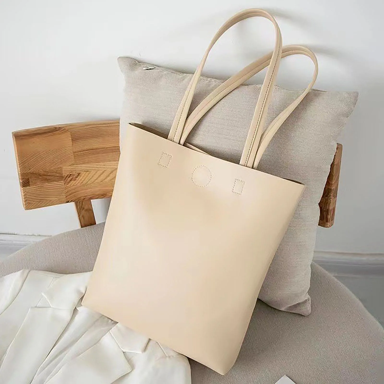 Sac fourre-tout en cuir PU souple pour femme, sac à bandoulière rétro, sacs de seau portables décontractés, po