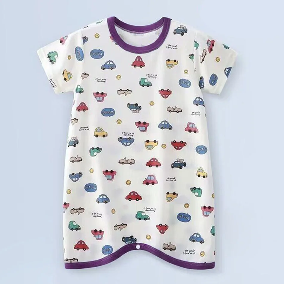 Robetshirt enfant été vêtement de nuit confortable motifs voitures