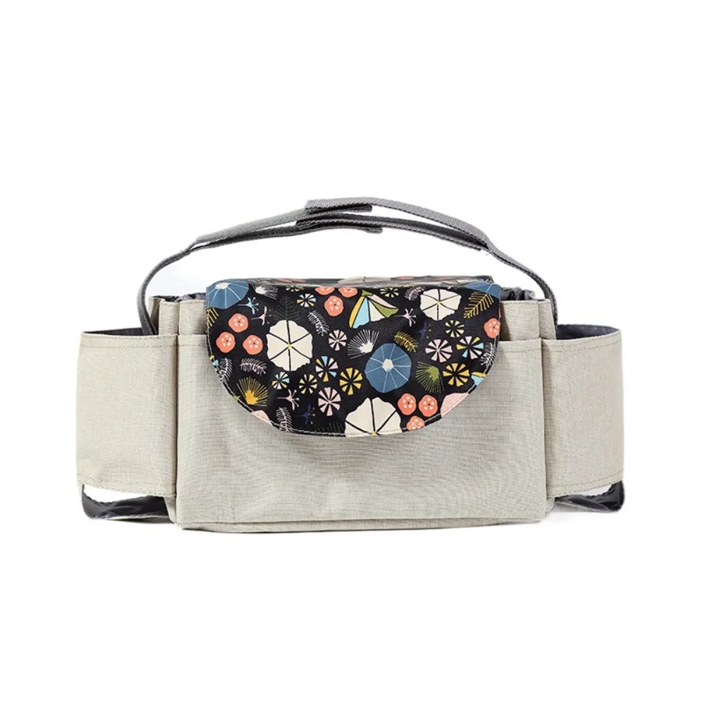 Sac de poussette multifonctionnel avec rabat imprimé sac à bandoulière maman rangement bébé style moderne port