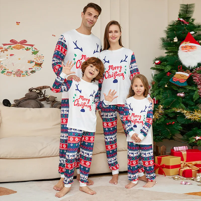 Ensemble pyjamas Noël famille pantalon Y barboteuse bébés vêtements
