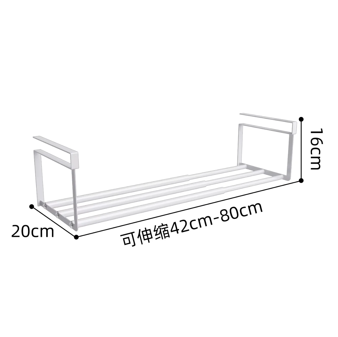 Étagère à chaussures bambou rangement mural compact 80cm extensible 42cm 20cm profondeur 16cm hauteur design é