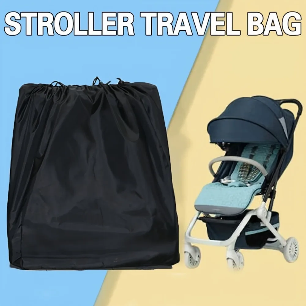 Sac de rangement antipoussière pour poussette housse de protection noire design moderne facile à transporter u