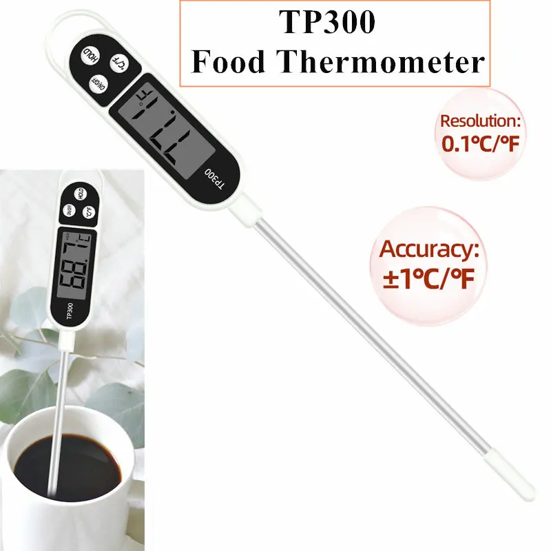 Thermomètre alimentaire numérique TP300 pour cuisine BBQ four et viande Mesure précise et sécurisée outil de c