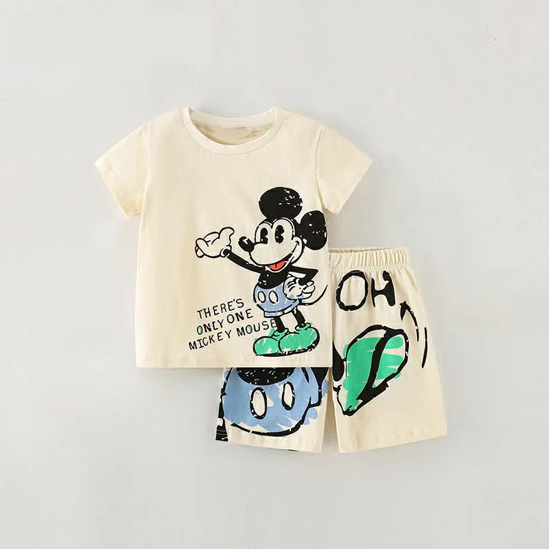 Ensemble bébé Disney Mickey Mouse 2 pièces Tshirt Short manches courtes été