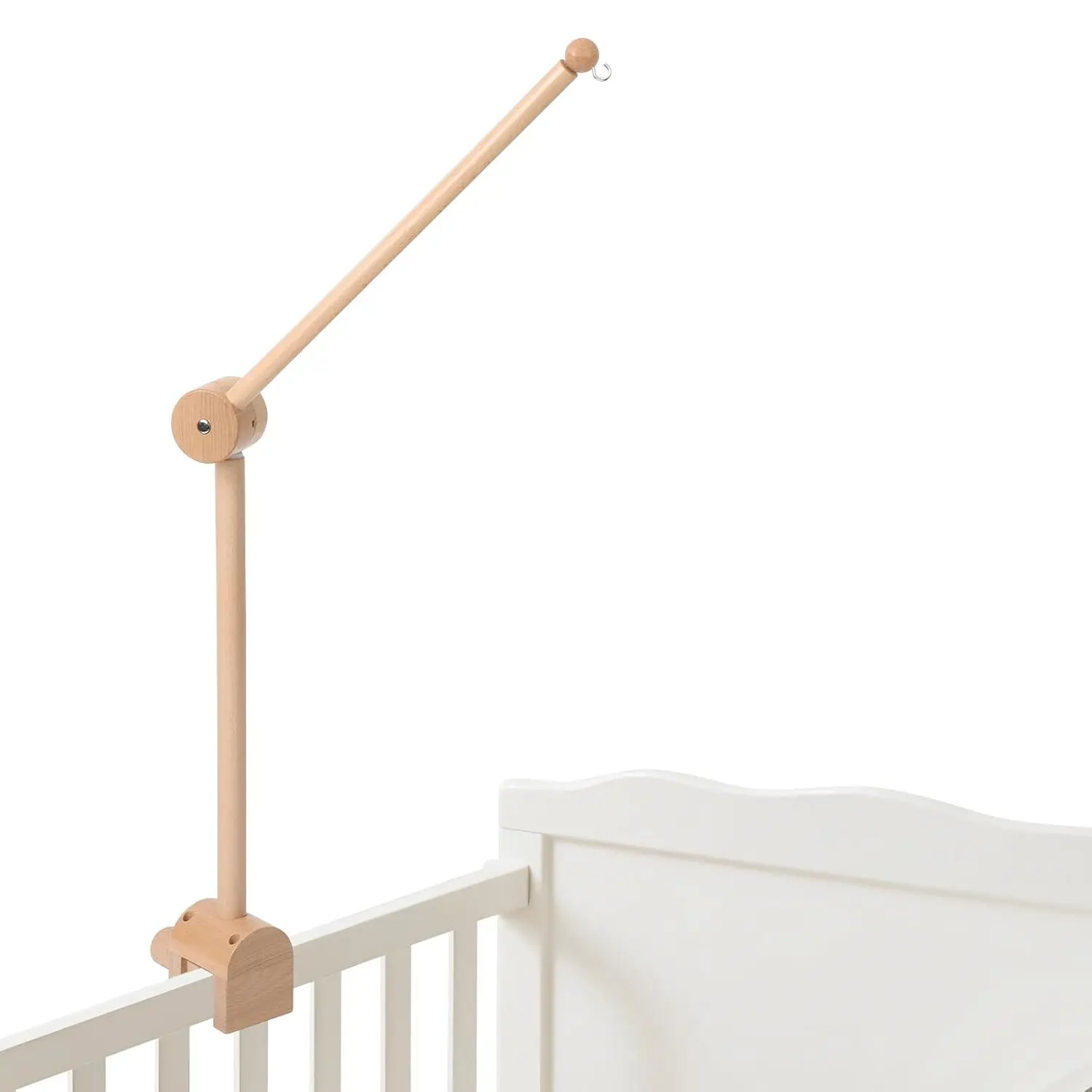 Support mobile bois pour berceau bras mobile en bois naturel ajustable en hauteur design minimaliste moderne c