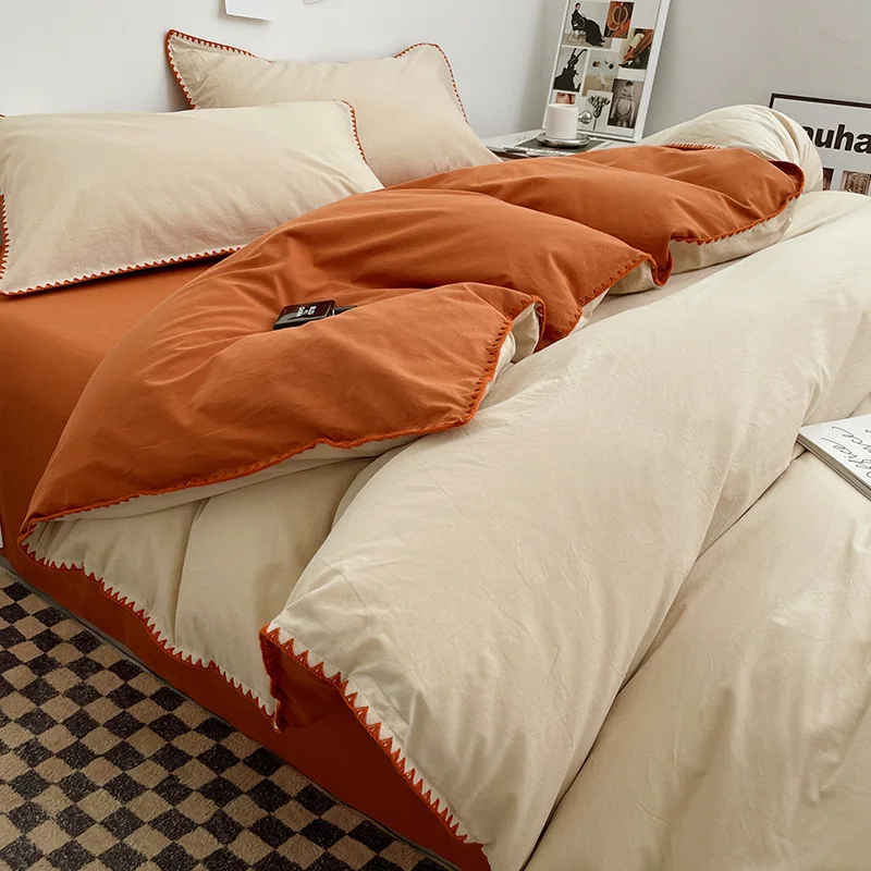 Ensemble de literie housse de couette taie d'oreiller lit queen king