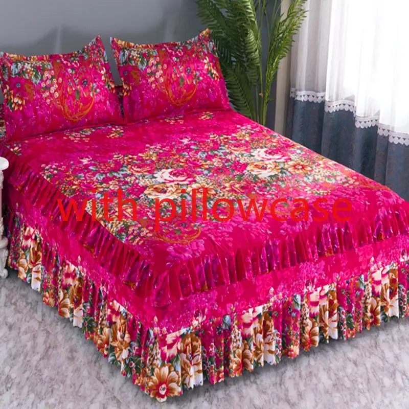 Ensemble de literie floral avec housse de couette et taies d'oreiller lit double design contemporain matelas u
