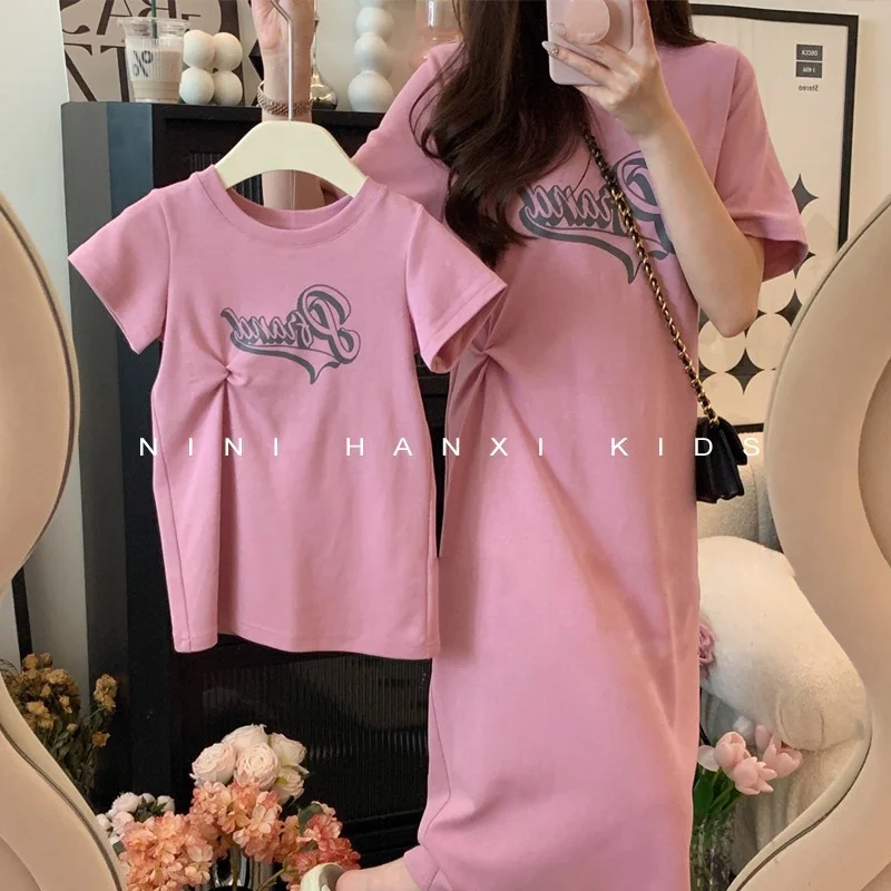Robe mèrefille été look coordonné maman enfant tenue confortable bébé style décontracté nouvelle collection co