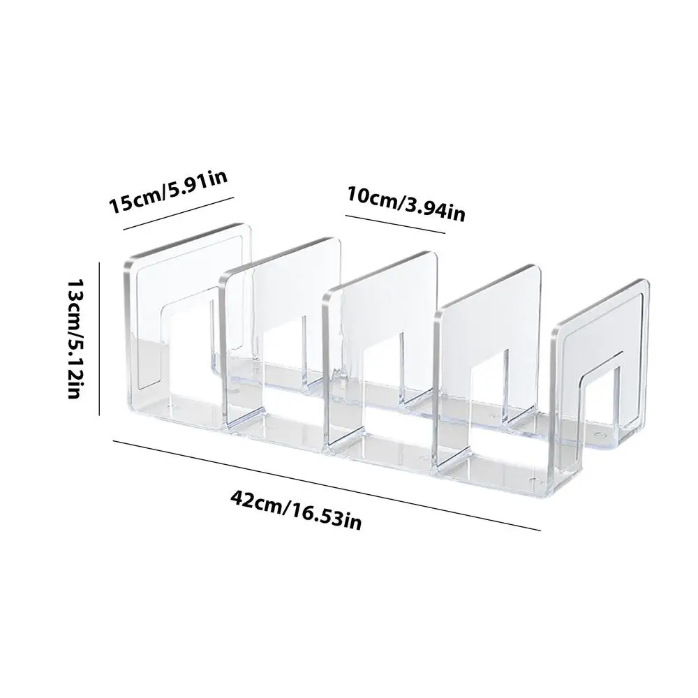 Organisateur de rangement transparent à compartiments multiples plastique durable design minimaliste bureau do