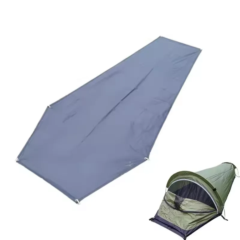 Tente de camping conique en tissu synthétique vert olive imperméable