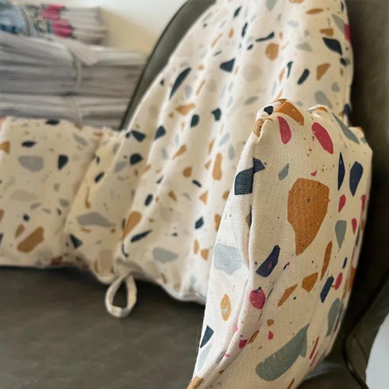 Coussin de chaise haute pour bébé imperméable portable lavable mousse PE polyester style jacquard rayé bébé en