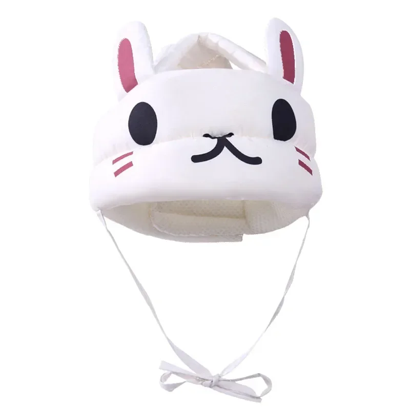 Casque de sécurité pour bébé en forme de lapin chapeau antichute ajustable doux et respirant accessoire de pro
