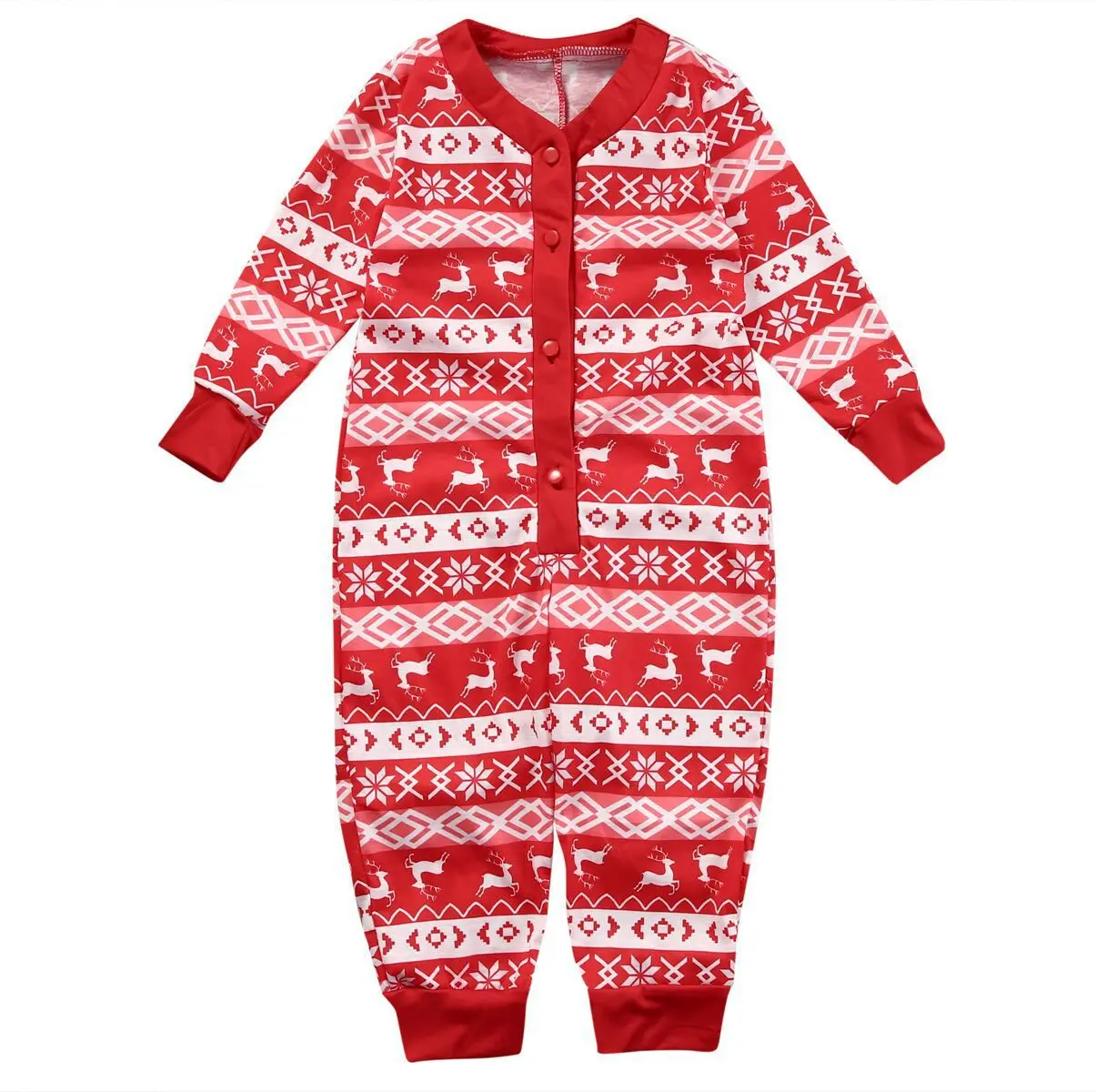 Pyjama Noël enfant manches longues motifs rennes vêtement nuit famille confort coton doux style festif