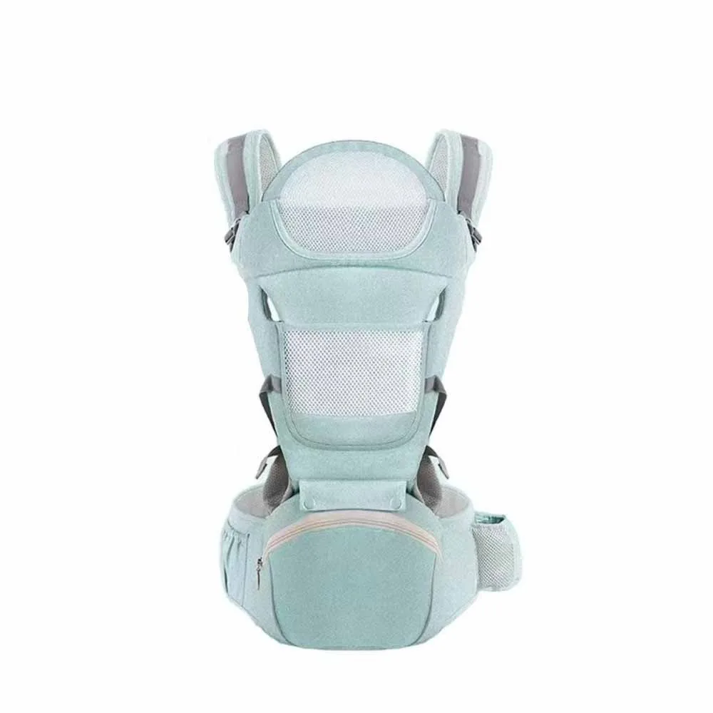 Portebébé face avant ergonomique matériau respirant design moderne couleurs variées pochette intégrée ajusteme