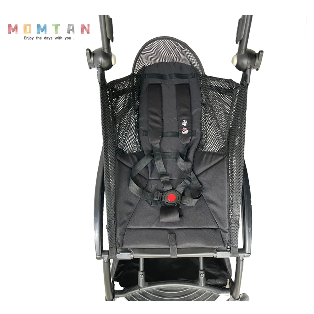 Poussette compacte Maman beige Momtan pour bébé compatible Babyzen YOYO YOYO2 siège en tissu noir harnais 5 po