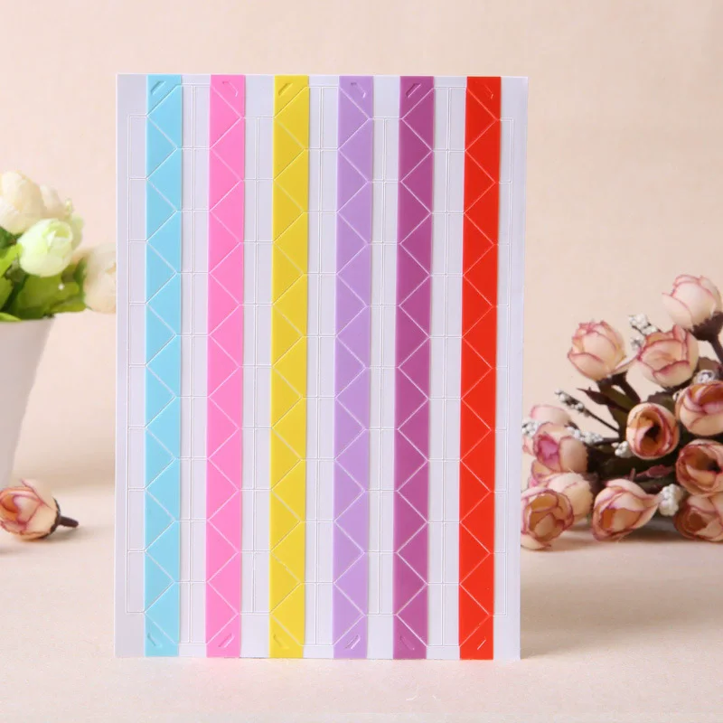 Ensemble d'autocollants d'angle photo couleur arcenciel coins de scrapbooking DIY artistique protecteurs de co