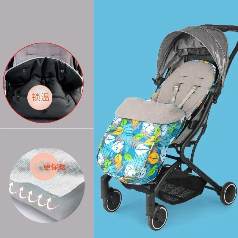 Sac de couchage universel étanche pour poussette chaud et confortable motif floral multicolore automne hiver A