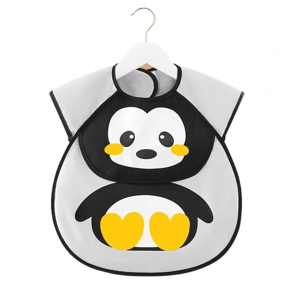 Bavoir bébé pingouin tablier antisalissure imperméable motif animal 15 ans polyester design mignon usage quoti
